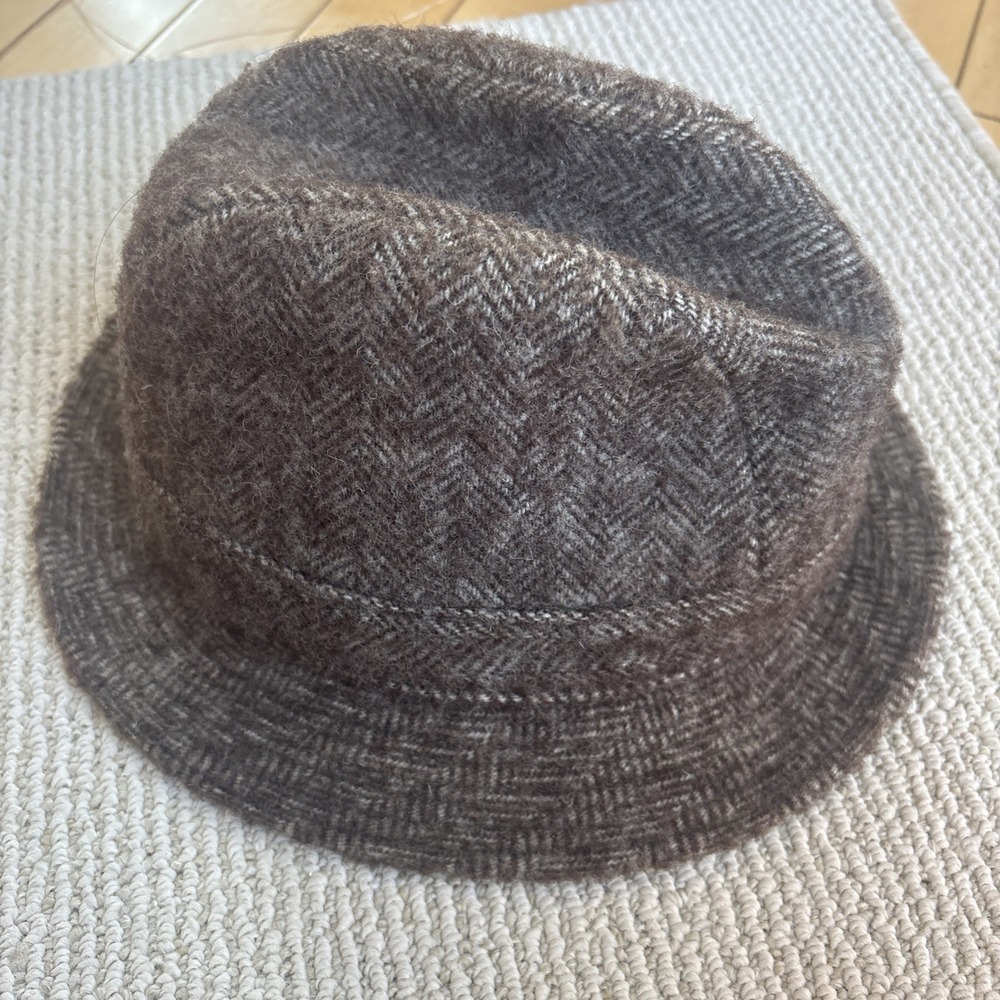 J.J. Seifter & Sons NY Vintage Men's British Jacob Wool Brown Hat Tweed Fedora